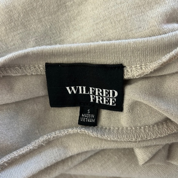 Aritzia Wilfred Free Gray Long Sleeve Midi T-Shirt Midi Dress Slit Small - Picture 6 of 7